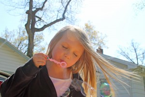 Girl with bubbles