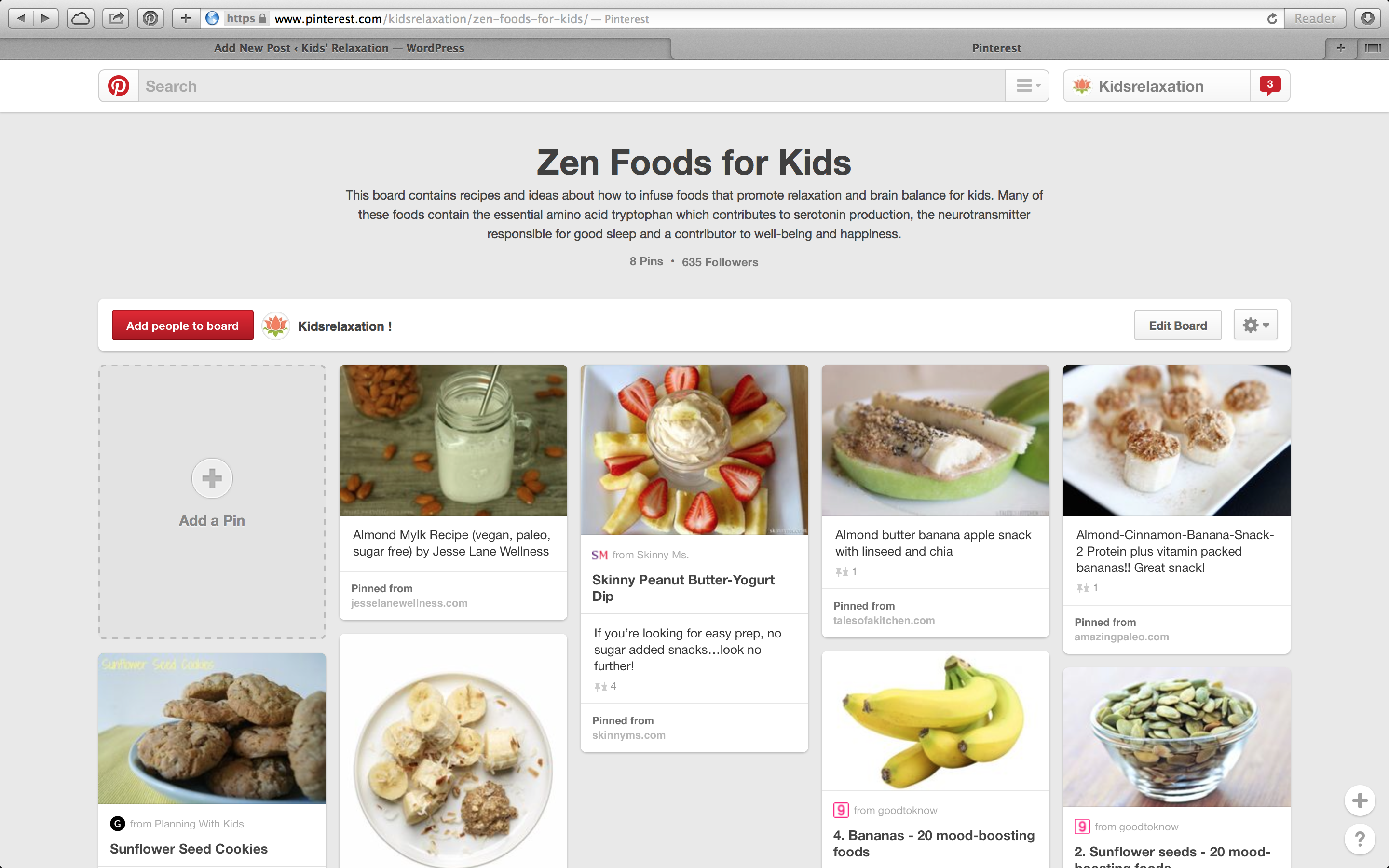 New Pinterest Board:  Zen Foods For Kids